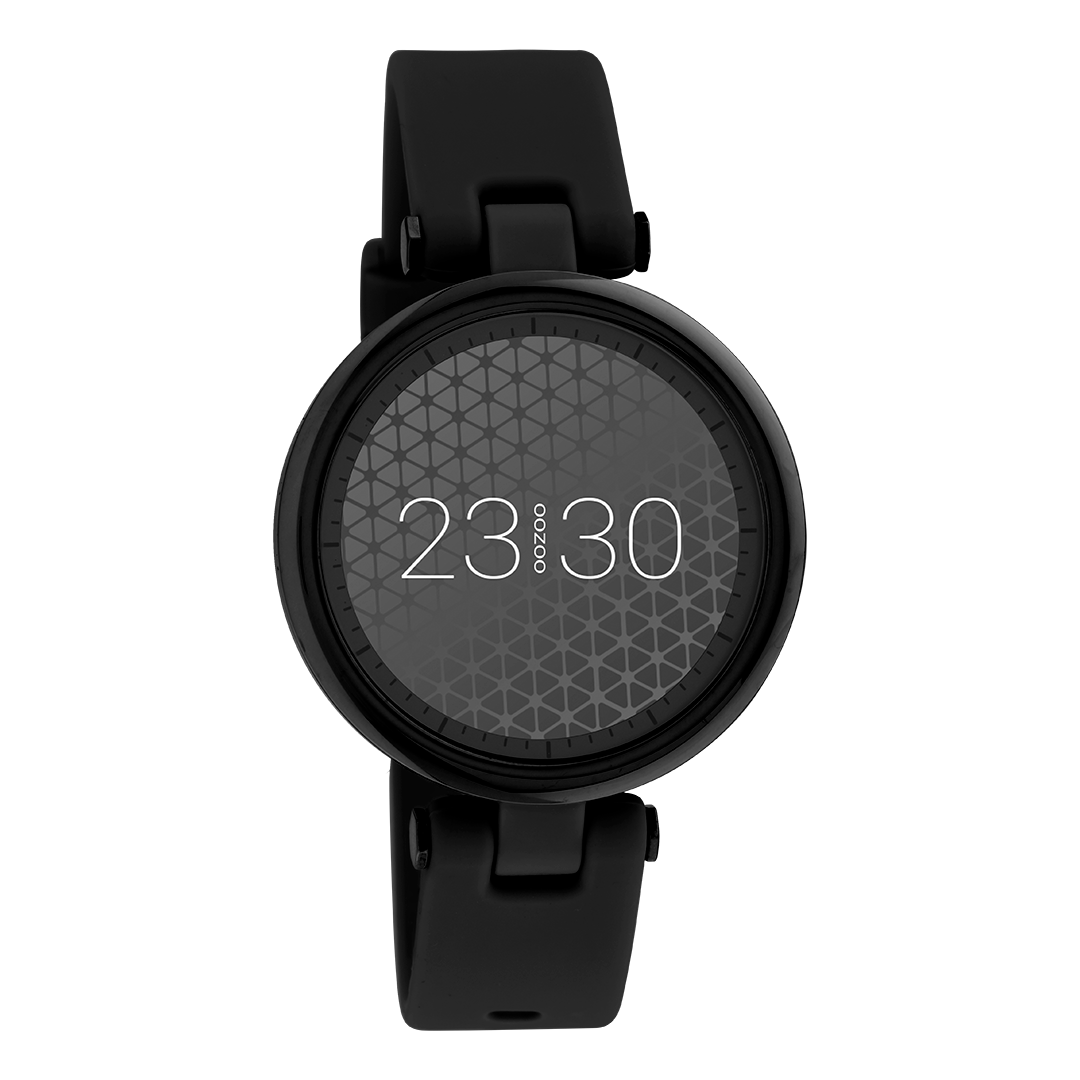 OOZOO SMARTWATCH Q00407 Black watch with black rubber strap
